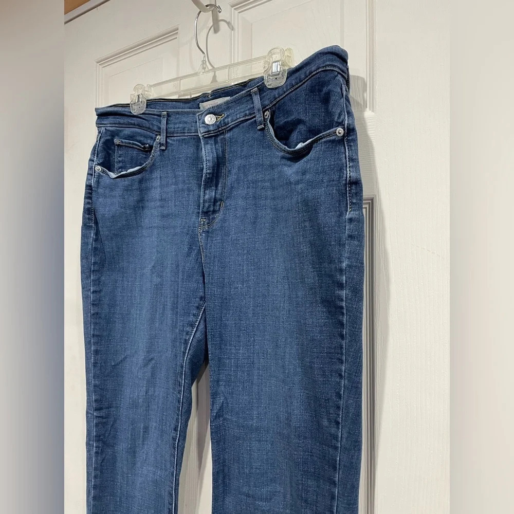 Levi’s Womens 14 Classic Straight Jeans Color Maui Waterfall Blue EUC - Picture 2 of 12